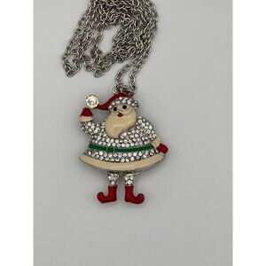 Christmas Holiday Santa Necklace